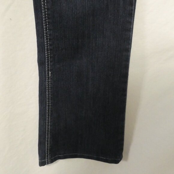 BONGO - Denim Vision | size 7 | Classic Flared Dark Wash  Blue Denim Jeans - Picture 9 of 16